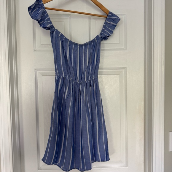 American Eagle Women’s Blue and White Stripe Mini Sundress With Pockets Size XS - Picture 7 of 7